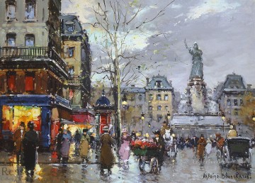 Cityscape Painting - AB place de la republique Paris